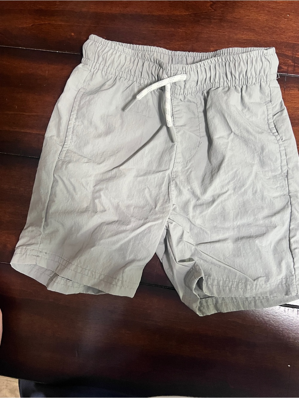 Old Navy Light Gray Elastic Waist Drawstring Shorts